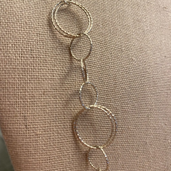 Gorgeous and long vintage 925 sterling silver interlocking circles necklace - Picture 2 of 13